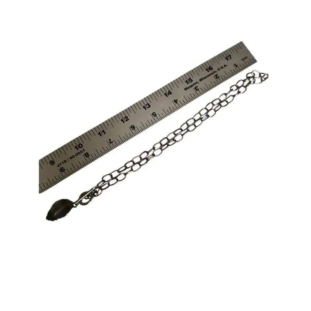 Marcasite-Style Leaf Toggle Necklace marcasite style